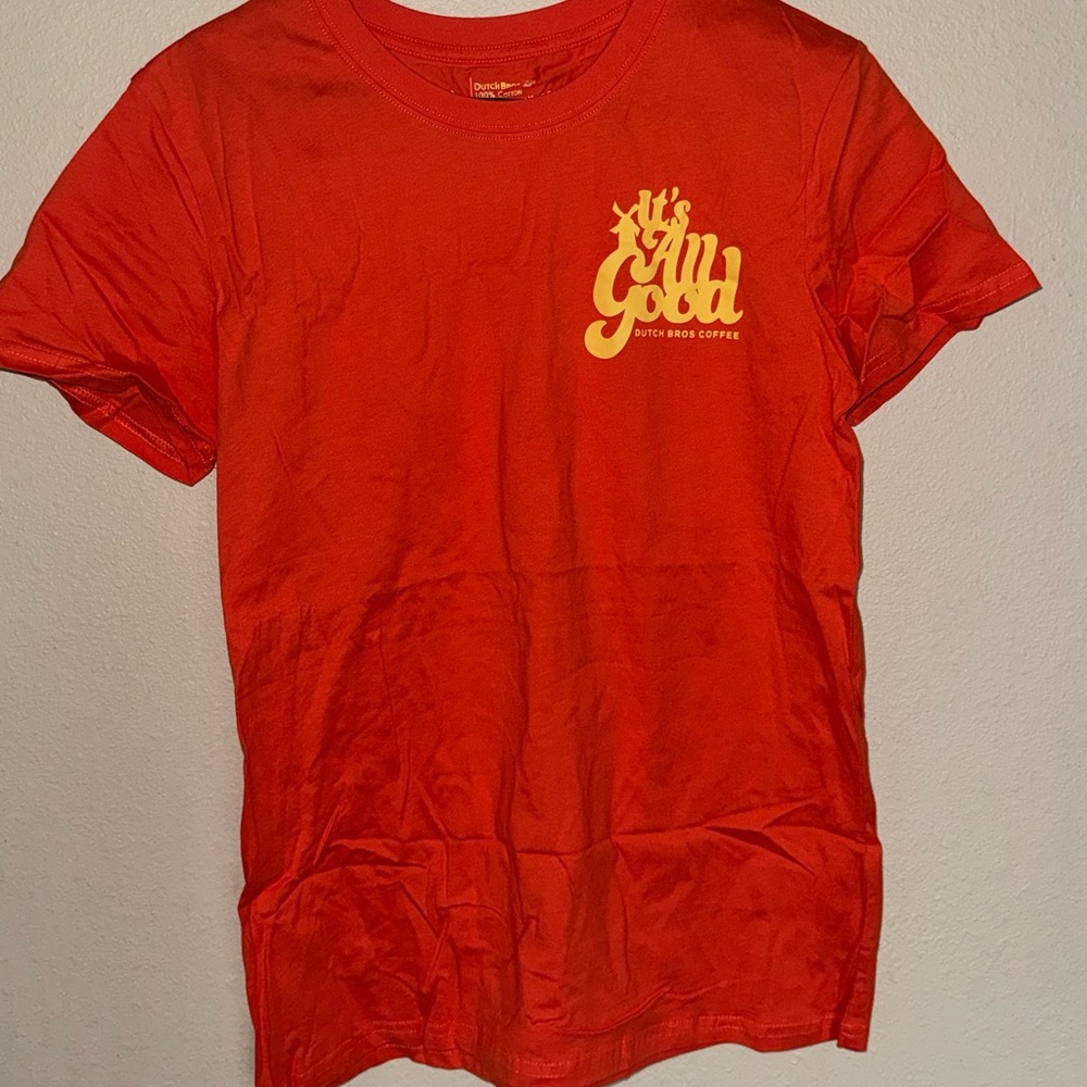 Orange Dutch Bros shirt